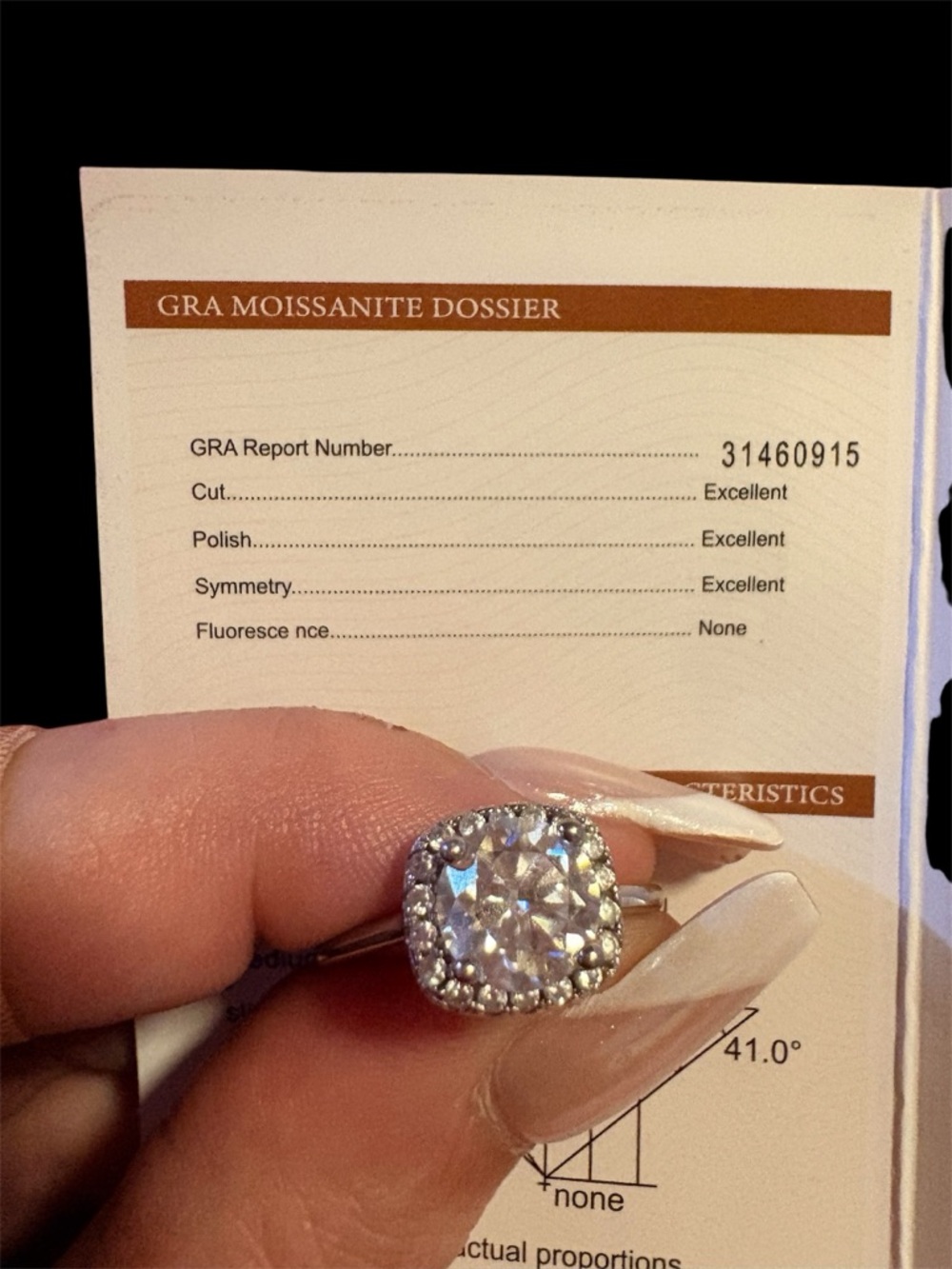 Classy Elegant 1.5ct  Moissanite Ring in silver with COA 💍 - Picture 2 of 12